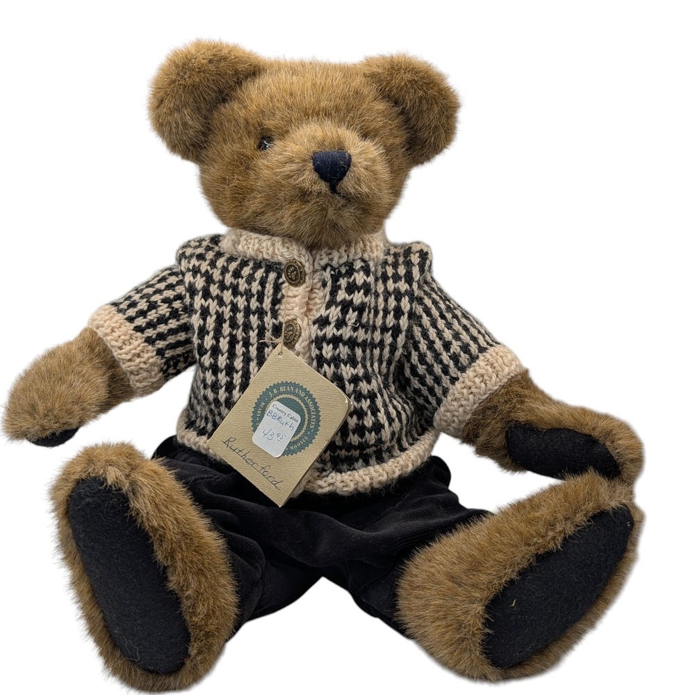 Boyds Bears Teddy‎ Bear Plush Jumper with Sweater Rutherford  Articulated Bear